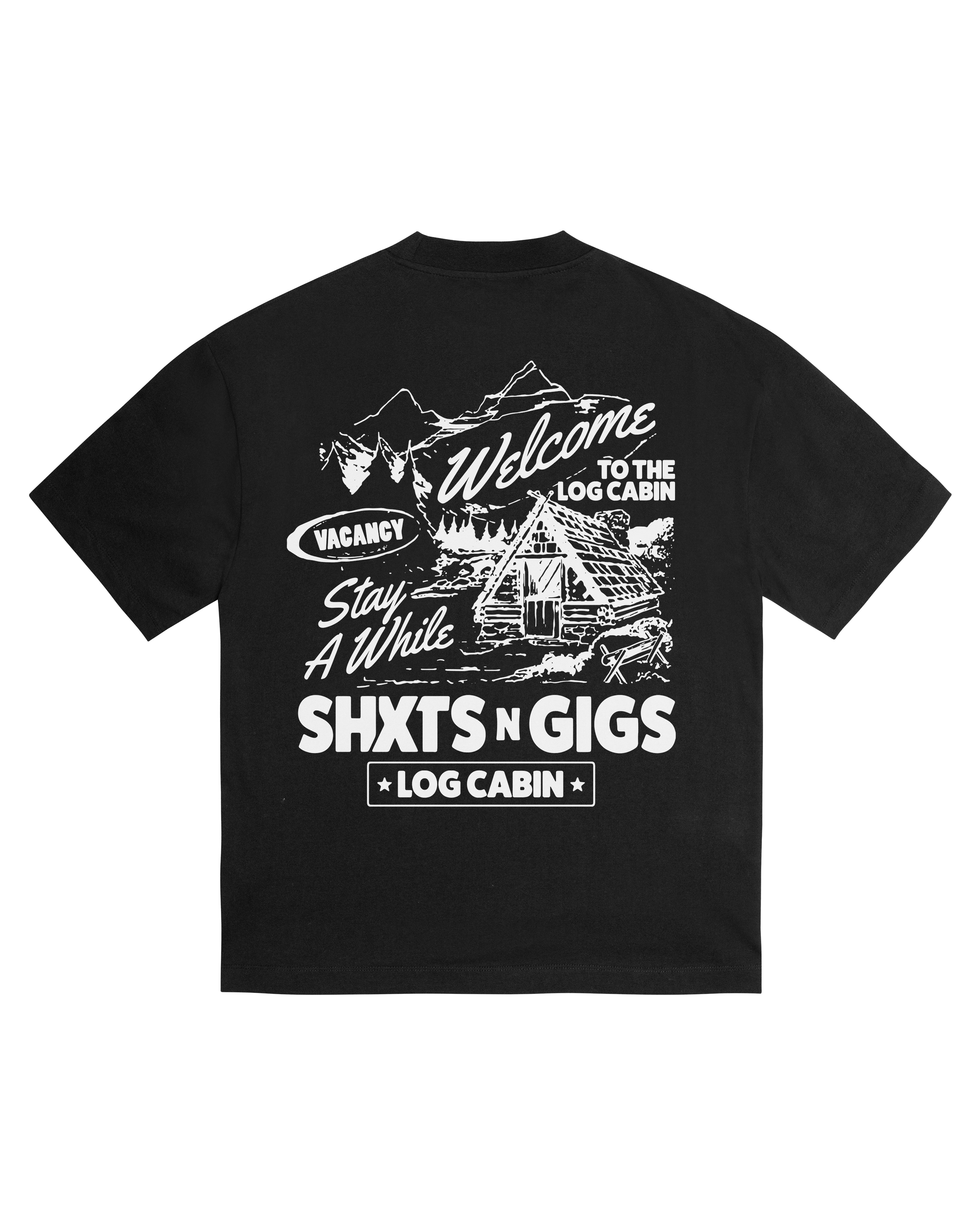 LOG CABIN TEE - BLACK